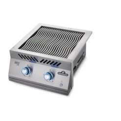 Napoleon Built-in 700 Series 30,000 BTU 18-Inch Natural Gas Infrared Double Side Burner With Stainless Steel Cover 7 Napoleon Built-in 700 Series 30,000 BTU 18-Inch Natural Gas Infrared Double Side Burner With Stainless Steel Cover -BBQ Haven Shop Low Res JPG BIB18IR Drop In Prod Ang Burner Opn KnobsOn Lit