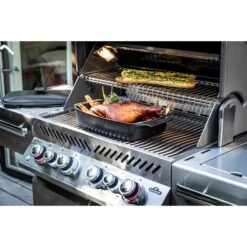 Napoleon Non-Stick Ceramic Casserole Dish With Lid -BBQ Haven Shop Low Res JPG PRO500 3 with porcelain roastpan