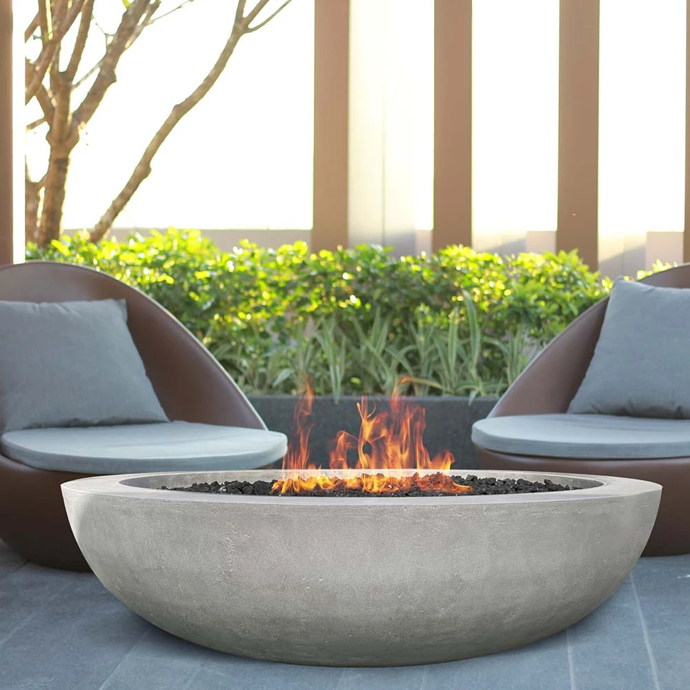 Prism Hardscapes Moderno 70 70-Inch 250,000 BTU Natural Gas Round Fire Pit Bowl With Electronic Ignition - Natural 2 Prism Hardscapes Moderno 70 70-Inch 250,000 BTU Natural Gas Round Fire Pit Bowl With Electronic Ignition - Natural - Image 2