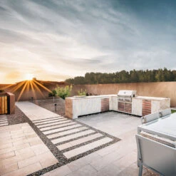 Madera By Summerset 20-Inch Stainless Steel And IPE Wood Roll-Out Trash And Recycling Bin 9 Madera By Summerset 20-Inch Stainless Steel And IPE Wood Roll-Out Trash And Recycling Bin -BBQ Haven Shop Madera by Summerset SSMTD2 20 IP 20 Inch Stainless Steel and IPE Wood Roll Out Trash and Recycling Bin Lifestyle