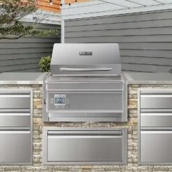 BBQ Haven Shop -BBQ Haven Shop Memphis Grills BGBS26 Beale Street Wi Fi Controlled 26 Inch 430 Stainless Steel Built In Pellet Grill Lifestyle