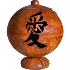 Ohio Flame Live, Laugh, Love 41-Inch Wood Burning Fire Globe