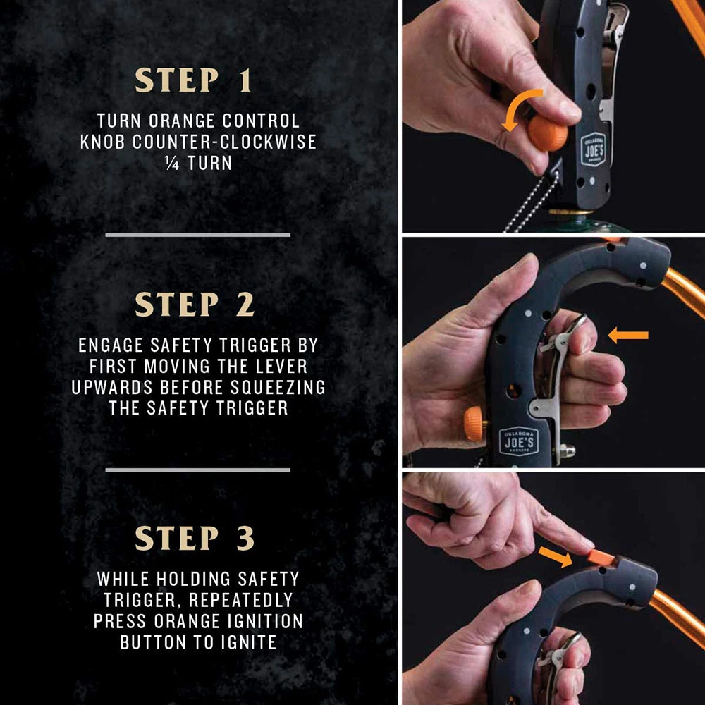 Oklahoma Joe's 1-Pound Propane Tank Charcoal Lighter/Starter, With Ergonomic Handle And Safety Trigger 4 Oklahoma Joe's 1-Pound Propane Tank Charcoal Lighter/Starter, With Ergonomic Handle And Safety Trigger - Image 4