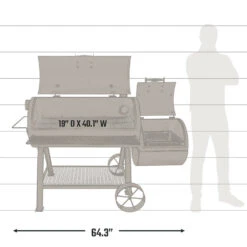 Oklahoma Joe's Anthem Series Longhorn Reverse Flow Offset Charcoal Smoker -BBQ Haven Shop Oklahoma Joes Anthem Series Longhorn Reverse Flow Offset Charcoal Smoker 21202124