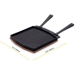Ooni Dual-Sided Grizzler Plate -BBQ Haven Shop Ooni Dual Sided Grizzler Plate UU P0A000 Dimensions