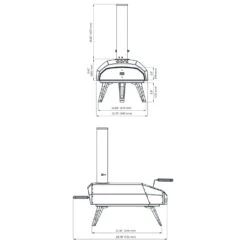 Ooni Karu 12 Multi-Fuel Powered Portable Outdoor Pizza Oven -BBQ Haven Shop Ooni Karu 12 Multi Fuel Powered Portable Outdoor Pizza Oven UU P0A100 Dimensions