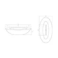 Prism Hardscapes Ovale 79-Inch Oval 65,000 BTU Propane Gas Fire Pit Bowl - Ebony 10 Prism Hardscapes Ovale 79-Inch Oval 65,000 BTU Propane Gas Fire Pit Bowl - Ebony -BBQ Haven Shop Ovale diagram 01 1 scaled 3