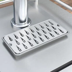 Zephyr Presrv 24-Inch 6 Cu. Ft. Reversible-Hinged Outdoor Rated Double Tap Kegerator With Locking Door -BBQ Haven Shop PRKB24C01AS OD drip tray 3