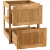 Pacific Teak Millworks Cottage Style 18-Inch Teak Wood Double Access Drawer