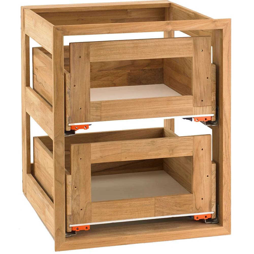 Pacific Teak Millworks Cottage Style 18-Inch Teak Wood Double Access Drawer 8 Pacific Teak Millworks Cottage Style 18-Inch Teak Wood Double Access Drawer - Image 8