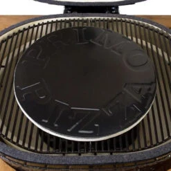 Primo 16-Inch Glazed Ceramic Baking Stone -BBQ Haven Shop Primo 16 Inch Glazed Ceramic Baking Stone 338 Top View In Grill