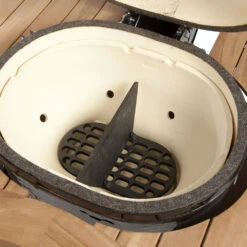 Primo Cast Iron Fire Box Divider For Primo Oval XL 10 Primo Cast Iron Fire Box Divider For Primo Oval XL -BBQ Haven Shop Primo Cast Iron Fire Box Divider for Primo Oval XL 334 Lifestyle