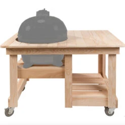 Primo Counter Top Cypress Kamado Table For Primo Oval JR With Ceramic Feet