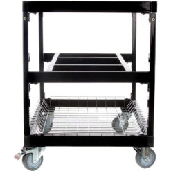 Primo Powder Coated Steel Kamado Cart For Oval JR -BBQ Haven Shop Primo Powder Coated Steel Kamado Cart for Oval JR 318 Side View