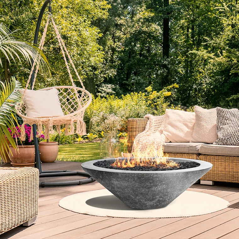 Prism Hardscapes Embarcadero 48-Inch Round 65,000 BTU Natural Gas Fire Pit Bowl - Coastal 2 Prism Hardscapes Embarcadero 48-Inch Round 65,000 BTU Natural Gas Fire Pit Bowl - Coastal - Image 2