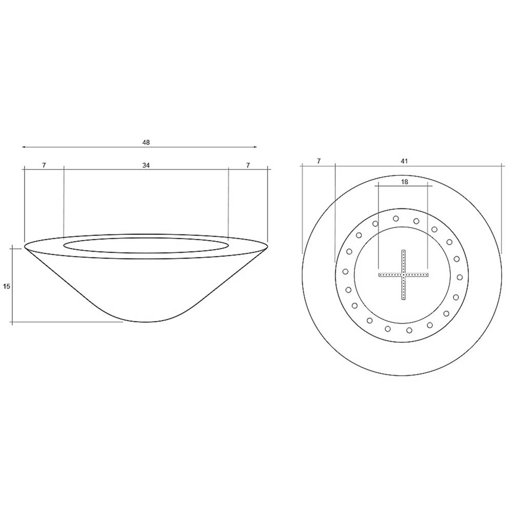 Prism Hardscapes Embarcadero 48-Inch Round 65,000 BTU Natural Gas Fire Pit Bowl - Coastal 3 Prism Hardscapes Embarcadero 48-Inch Round 65,000 BTU Natural Gas Fire Pit Bowl - Coastal - Image 3