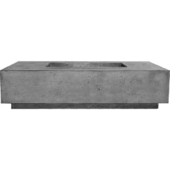 Prism Hardscapes Tavola 4 66-Inch 65,000 BTU Natural Gas Rectangular Fire Pit Table - Pewter