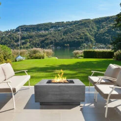 Prism Hardscapes Tavola 42 42-Inch 65,000 BTU Natural Gas Square Fire Pit Table - Cafe 13 Prism Hardscapes Tavola 42 42-Inch 65,000 BTU Natural Gas Square Fire Pit Table - Cafe -BBQ Haven Shop Prism Hardscapes Tavola 42 Inch Gas Fire Pit Table Lifestyle PH 427 4NG 1