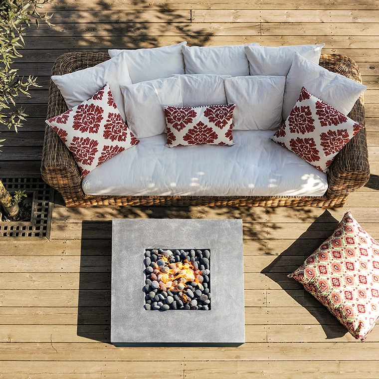 Prism Hardscapes Tavola 42 42-Inch 65,000 BTU Natural Gas Square Fire Pit Table - Cafe 5 Prism Hardscapes Tavola 42 42-Inch 65,000 BTU Natural Gas Square Fire Pit Table - Cafe - Image 5