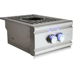 RCS Cutlass Pro Series 60,000 BTU Built-In Natural Gas Power Burner With Stainless Steel Lid 12 RCS Cutlass Pro Series 60,000 BTU Built-In Natural Gas Power Burner With Stainless Steel Lid -BBQ Haven Shop RCS Cutlass Pro Series 60000 BTU Built In Natural Gas Power Burner with Stainless Steel Lid RSB3 Side View