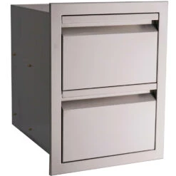 RCS Valiant Series 17-Inch Stainless Steel Soft-Close Double Access Drawer