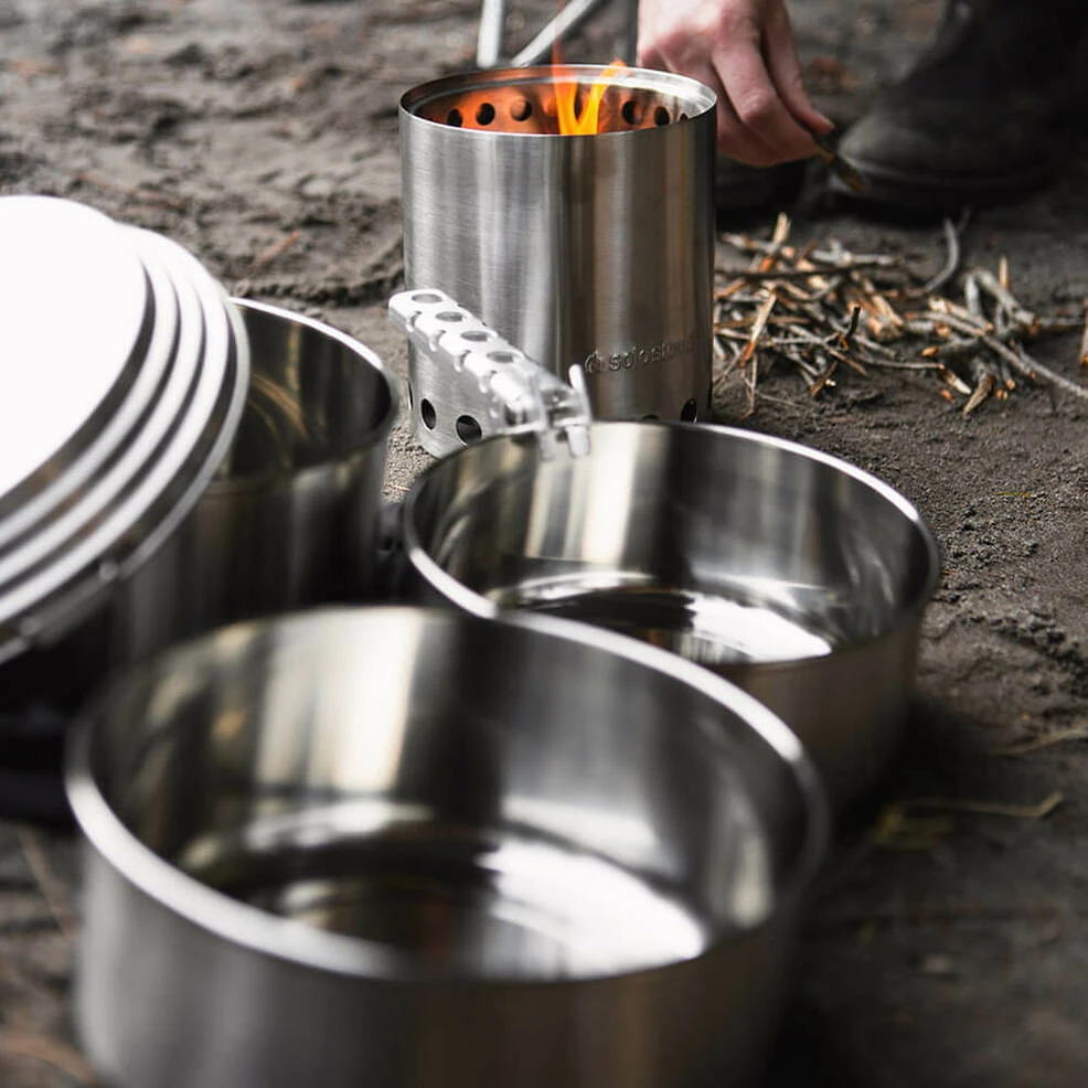 Solo Stove Stainless Steel 3 Pot Set For Camping 2 Solo Stove Stainless Steel 3 Pot Set For Camping - Image 2