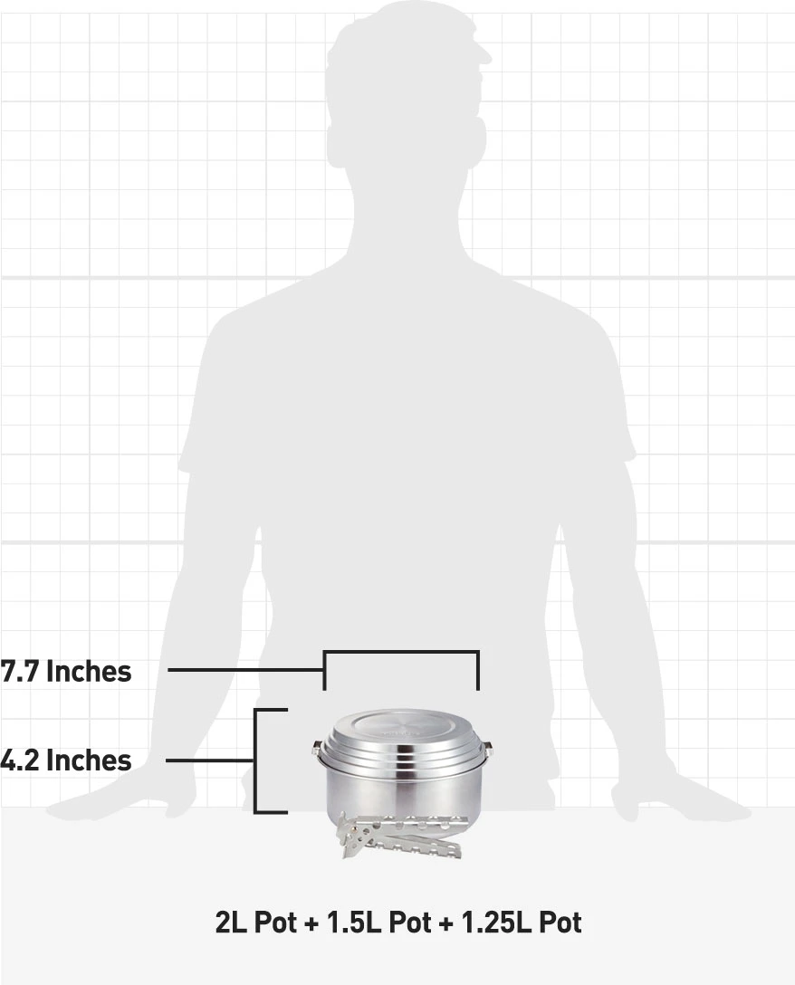 Solo Stove Stainless Steel 3 Pot Set For Camping 4 Solo Stove Stainless Steel 3 Pot Set For Camping - Image 4