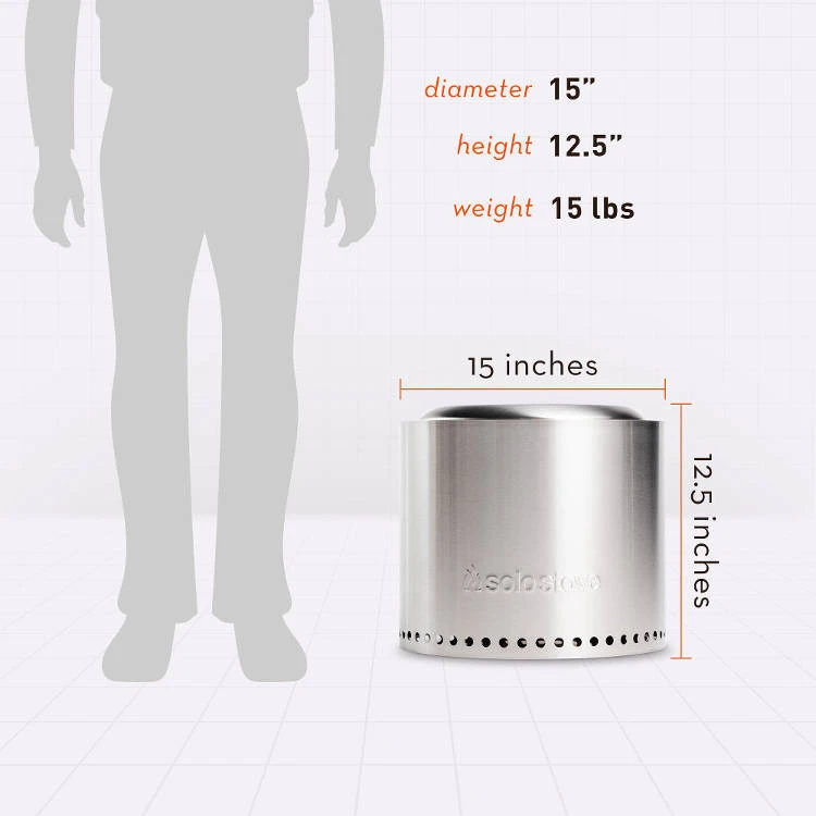 Solo Stove Ranger 15-Inch Round Stainless Steel Wood Burning Fire Pit - 2.0 Version 8 Solo Stove Ranger 15-Inch Round Stainless Steel Wood Burning Fire Pit - 2.0 Version - Image 8