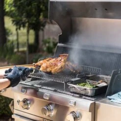 Saber Grills Cast Stainless 500 32-Inch 3-Burner Freestanding Infrared Propane Gas Grill With Single Ring Side Burner 16 Saber Grills Cast Stainless 500 32-Inch 3-Burner Freestanding Infrared Propane Gas Grill With Single Ring Side Burner -BBQ Haven Shop Saber Grills Cast Stainless 500 3 Burner Freestanding Gas Grill R50CC0317 Lifestyle Cooking