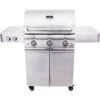 Saber Grills Stainless 500 32-Inch 3-Burner Freestanding Infrared Propane Gas Grill With Dual Ring Side Burner