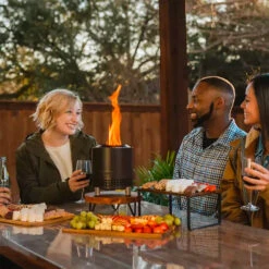 Solo Stove Mesa XL 7-Inch Round Stainless Steel Wood Burning Tabletop Fire Pit - Bone -BBQ Haven Shop Solo Stove Mesa XL 7 Inch Round Stainless Steel Wood Burning Tabletop Fire Pit Stainless Steel Lifestyle 4