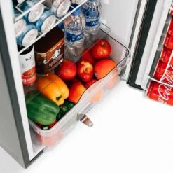 Summerset Grills 21-Inch 4.5 Cu. Ft. Capacity Stainless Steel Refrigerator With Locking Door & Towel Bar Handle - Right Hinge -BBQ Haven Shop Summerset Grills SSRFR 21D 21 Inch 4 5 Cu Ft Capacity Stainless Steel Refrigerator with Locking Door Towel Bar Handle Right Hinge Crisper Drawer