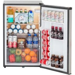 Summerset Grills 21-Inch 4.5 Cu. Ft. Capacity Stainless Steel Refrigerator With Locking Door & Towel Bar Handle - Right Hinge -BBQ Haven Shop Summerset Grills SSRFR 21D 21 Inch 4 5 Cu Ft Capacity Stainless Steel Refrigerator with Locking Door Towel Bar Handle Right Hinge Open Stocked