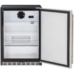 Summerset Grills 24-Inch 5.3 Cu. Ft. Capacity Outdoor Rated Refrigerator With Locking Door & Towel Bar Handle - Right Hinge -BBQ Haven Shop Summerset Grills SSRFR 24S 24 Inch 5 3 Cu Ft Capacity Stainless Steel Outdoor Rated Refrigerator with Locking Door Towel Bar Handle Right Hinge Open