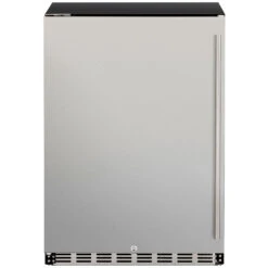 Summerset Grills 24-Inch 5.3 Cu. Ft. Capacity Outdoor Rated Refrigerator With Locking Door & Towel Bar Handle - Left Hinge -BBQ Haven Shop Summerset Grills SSRFR 24SR 24 Inch 5 3 Cu Ft Capacity Stainless Steel Outdoor Rated Refrigerator with Locking Door Towel Bar Handle Left Hinge
