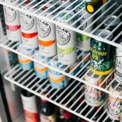 Summerset Grills 24-Inch 5.3 Cu. Ft. Capacity Outdoor Rated Refrigerator With Locking Door & Towel Bar Handle - Left Hinge -BBQ Haven Shop Summerset Grills SSRFR 24SR 24 Inch 5 3 Cu Ft Capacity Stainless Steel Outdoor Rated Refrigerator with Locking Door Towel Bar Handle Left Hinge Shelf Detail