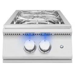 Summerset Grills Sizzler Pro 60,000 BTU Built-In Propane Gas Power Burner With LED Lighting & Stainless Steel Lid