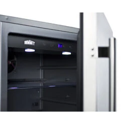 Summit Appliance 24-Inch 4.6 Cu. Ft. Outdoor Rated Compact Refrigerator - Stainless Steel / Black Cabinet -BBQ Haven Shop Summit appliance 24 inch refrigerator detail