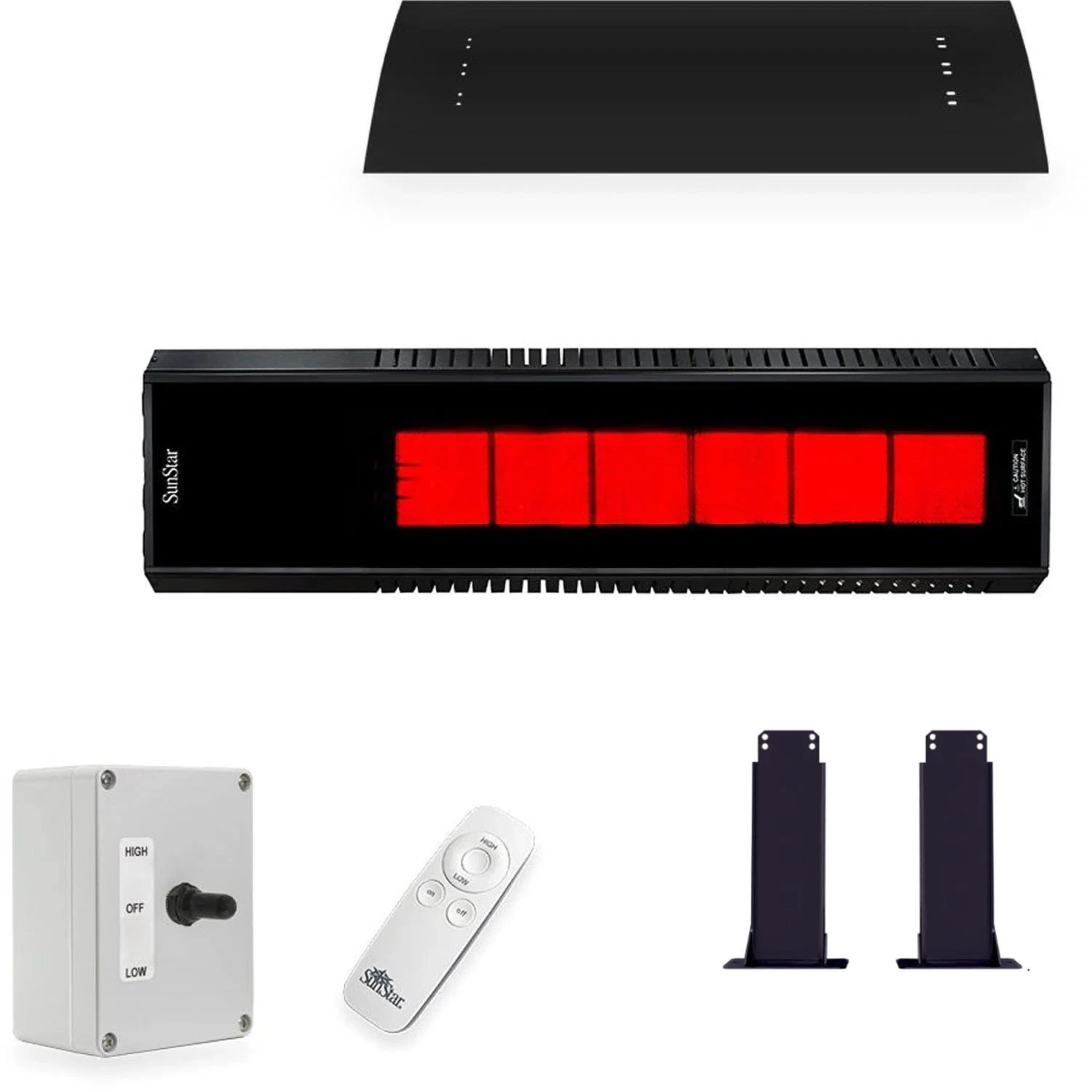 SunStar 48-Inch 35,000 BTU Natural Gas Infrared Patio Heater With Switch, Remote, Heat Shield And Fixed Mounting Kit 1 SunStar 48-Inch 35,000 BTU Natural Gas Infrared Patio Heater With Switch, Remote, Heat Shield And Fixed Mounting Kit