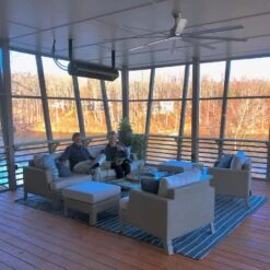 SunStar 48-Inch 35,000 BTU Natural Gas Infrared Patio Heater With Switch, Remote And Adjustable Mounting Kit -BBQ Haven Shop SunStar 48 Inch 35 000 BTU Natural Gas Infrared Patio Heater with Switch Remote and Adjustable Mounting Kit N10 SGL1560 Lifestyle