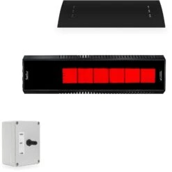 SunStar 48-Inch 50,000 BTU Natural Gas Infrared Patio Heater With Switch, Heat Shield And Fixed Mounting Kit