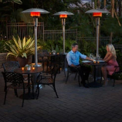 Sunglo 40,000 BTU Propane Gas Portable Patio Heater - Black -BBQ Haven Shop Sunglo 40000 BTU Propane Gas Portable Patio Heater Black A270BK Lifestyle