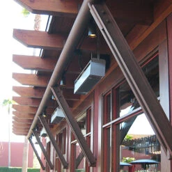 Sunpak S25 48-Inch 25,000 BTU Natural Gas Infrared Patio Heater - Stainless Steel -BBQ Haven Shop Sunpak 48 Inch 25000 BTU Natural Gas Infrared Patio Heater Stainless Steel S25 S NAT Lifestyle