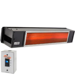 Sunpak TSH 48-Inch 34,000 BTU Natural Gas Two-Stage Infrared Patio Heater With Remote - Powder Coated Black