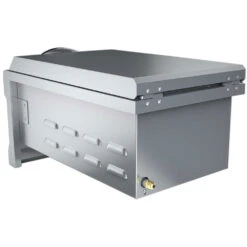 Sunstone Grill 30,000 BTU Built-In Natural Gas Double Side Burner With Removable Lid -BBQ Haven Shop Sunstone Gril Built In Natural Gas 30000 BTU Double Side Burner with Removable Lid 2CSB NG Rear View