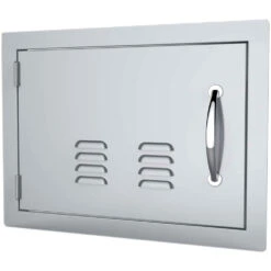 Sunstone Grill Classic Series 24-Inch Stainless Steel Left-Hinge Vented Horizontal Single Access Door -BBQ Haven Shop Sunstone Grill Classic Series 24 Inch Stainless Steel Left Hinge Vented Horizontal Single Access Door A DH1724 L Side View