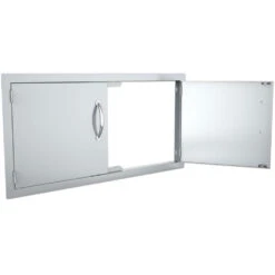 Sunstone Grill Classic Series 42-Inch Stainless Steel Double Access Door -BBQ Haven Shop Sunstone Grill Classic Series 42 Inch Stainless Steel Double Access Door A DD42 Open
