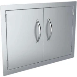 Sunstone Grill Classic Series 42-Inch Stainless Steel Double Access Door -BBQ Haven Shop Sunstone Grill Classic Series 42 Inch Stainless Steel Double Access Door A DD42 Side View
