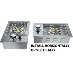 Sunstone Grill 15,000 BTU Drop-In Natural Gas Single Side Burner With Removable Lid -BBQ Haven Shop Sunstone Grill Drop In Natural Gas 15000 BTU Single Side Burner with Removable Lid 1SSB NG Configuration