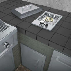 Sunstone Grill 15,000 BTU Drop-In Natural Gas Single Side Burner With Removable Lid -BBQ Haven Shop Sunstone Grill Drop In Natural Gas 15000 BTU Single Side Burner with Removable Lid 1SSB NG Lifestyle